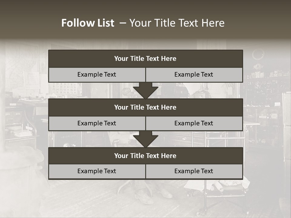 Vintage Photo Of A Small Business Manager PowerPoint Template