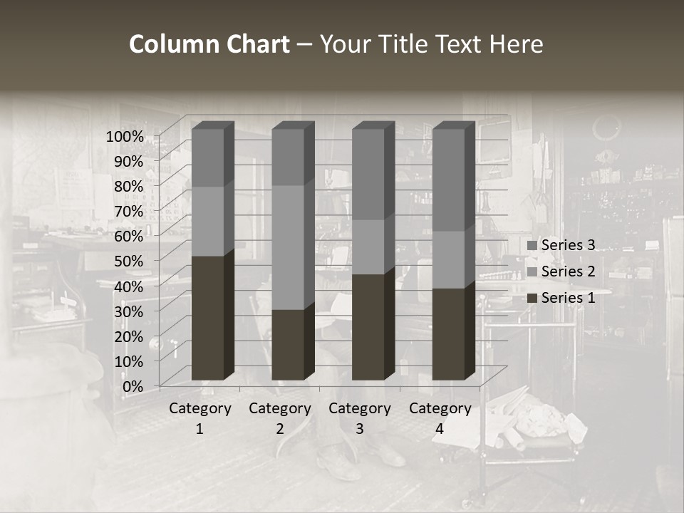 Vintage Photo Of A Small Business Manager PowerPoint Template