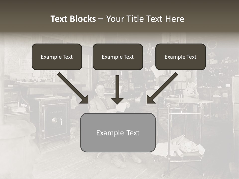Vintage Photo Of A Small Business Manager PowerPoint Template