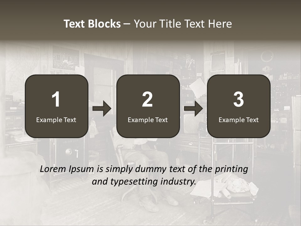 Vintage Photo Of A Small Business Manager PowerPoint Template