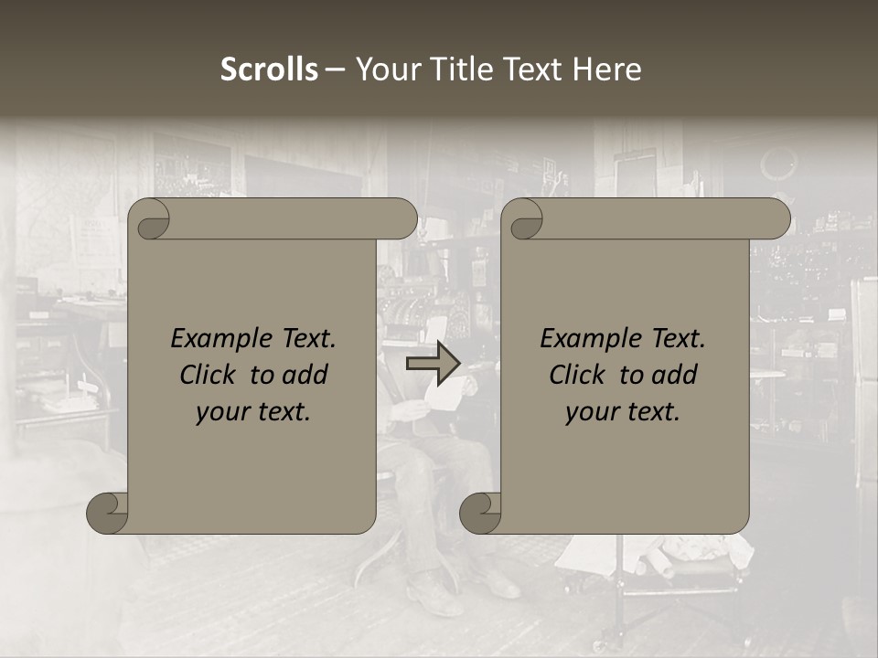 Vintage Photo Of A Small Business Manager PowerPoint Template