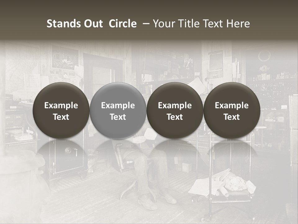 Vintage Photo Of A Small Business Manager PowerPoint Template