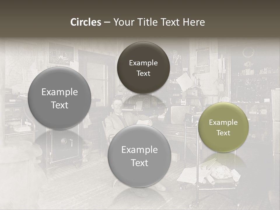 Vintage Photo Of A Small Business Manager PowerPoint Template