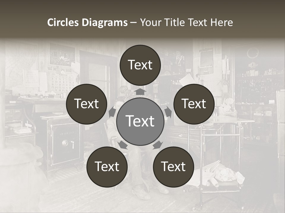 Vintage Photo Of A Small Business Manager PowerPoint Template