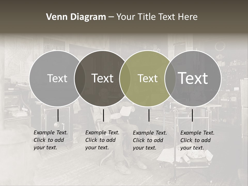 Vintage Photo Of A Small Business Manager PowerPoint Template