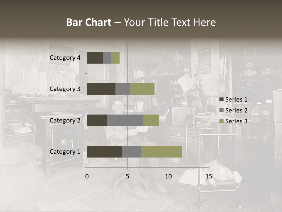 Vintage Photo Of A Small Business Manager PowerPoint Template