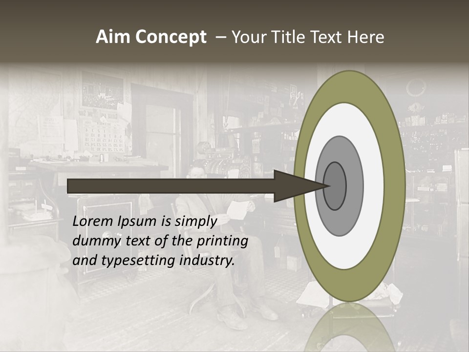 Vintage Photo Of A Small Business Manager PowerPoint Template