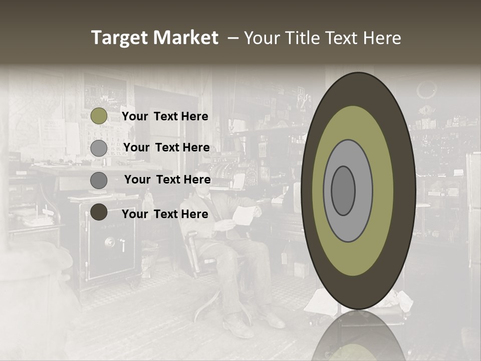 Vintage Photo Of A Small Business Manager PowerPoint Template