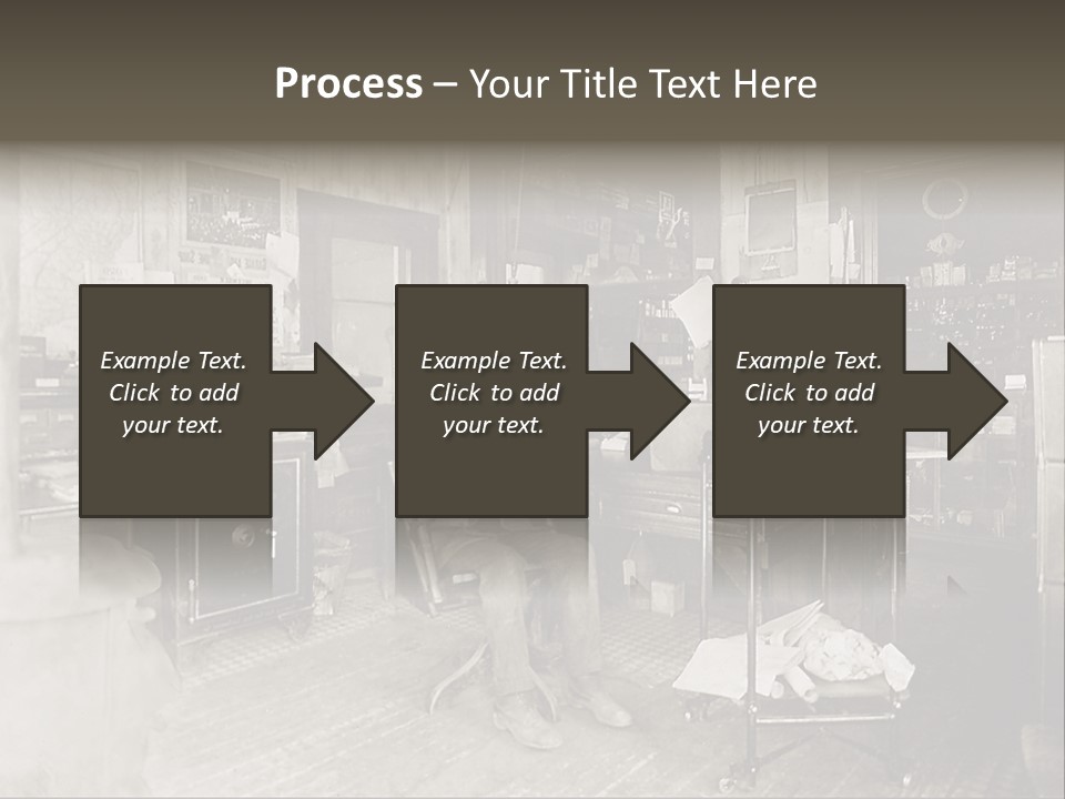 Vintage Photo Of A Small Business Manager PowerPoint Template