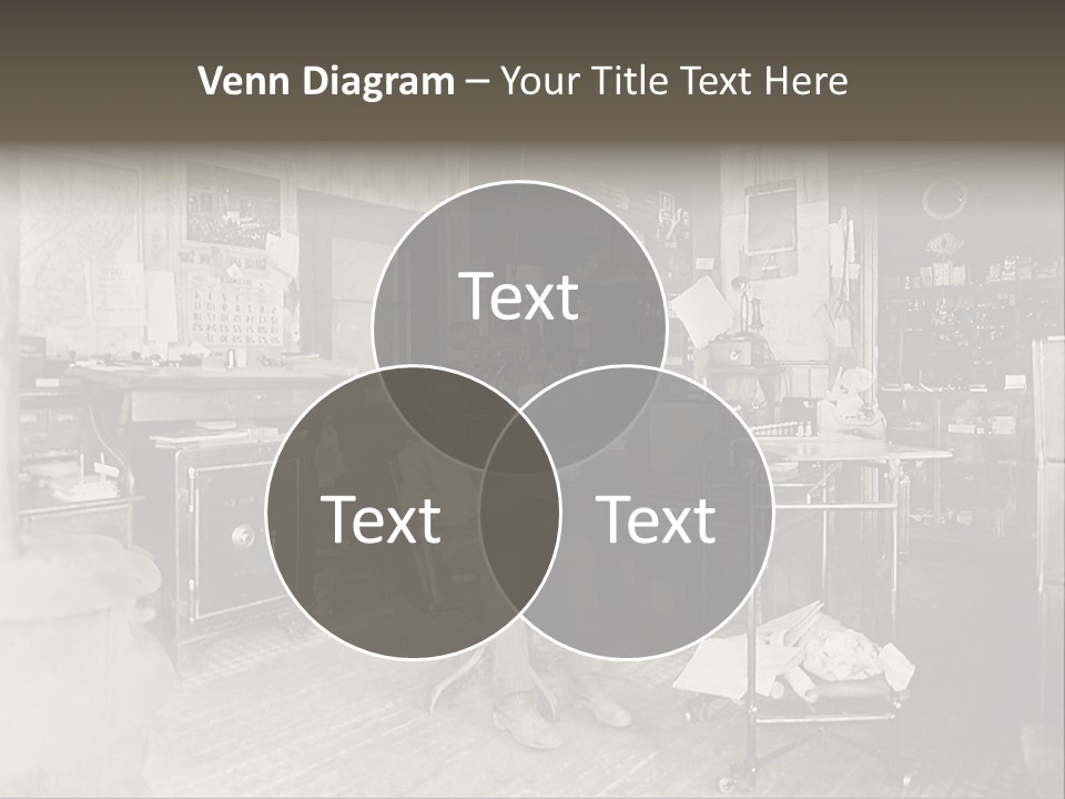 Vintage Photo Of A Small Business Manager PowerPoint Template