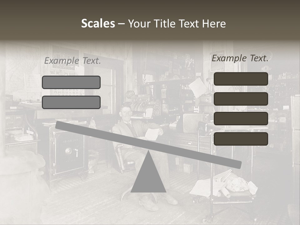 Vintage Photo Of A Small Business Manager PowerPoint Template