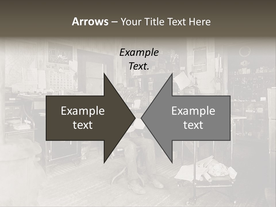 Vintage Photo Of A Small Business Manager PowerPoint Template