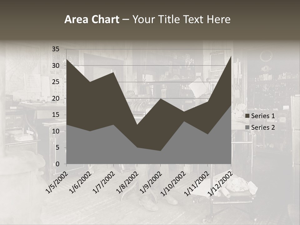 Vintage Photo Of A Small Business Manager PowerPoint Template