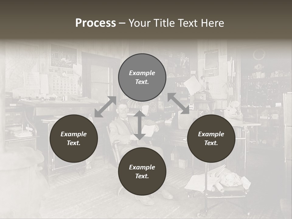 Vintage Photo Of A Small Business Manager PowerPoint Template