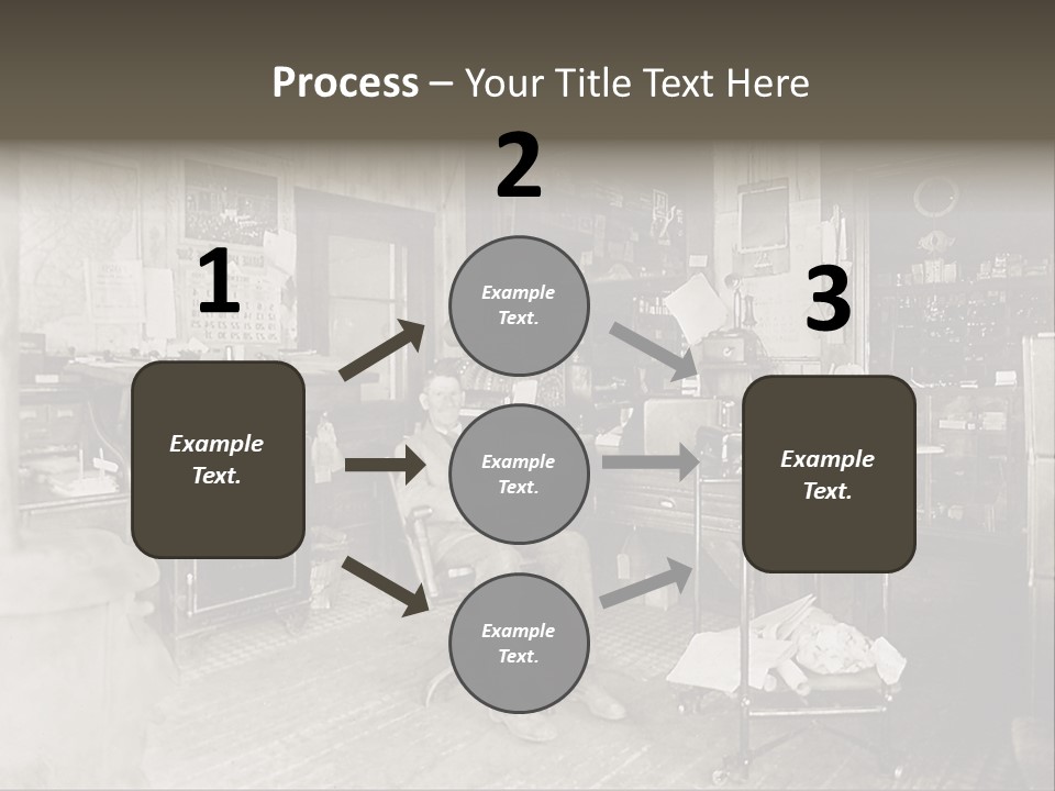 Vintage Photo Of A Small Business Manager PowerPoint Template