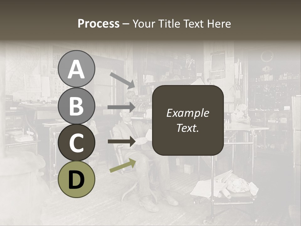 Vintage Photo Of A Small Business Manager PowerPoint Template