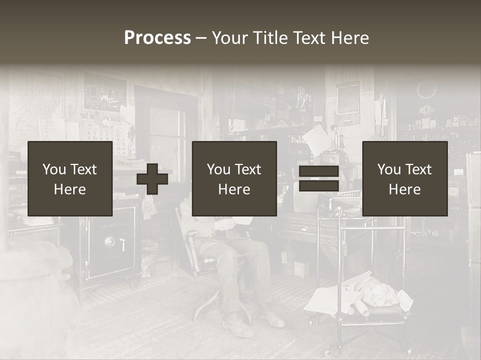 Vintage Photo Of A Small Business Manager PowerPoint Template