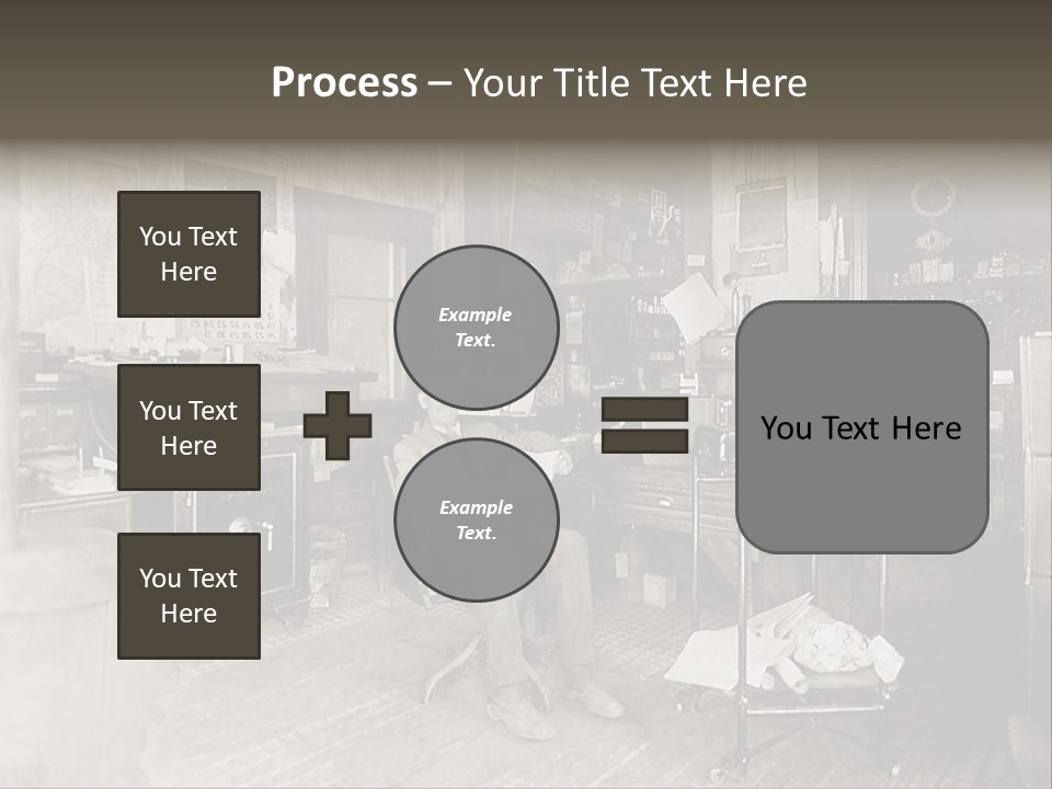 Vintage Photo Of A Small Business Manager PowerPoint Template