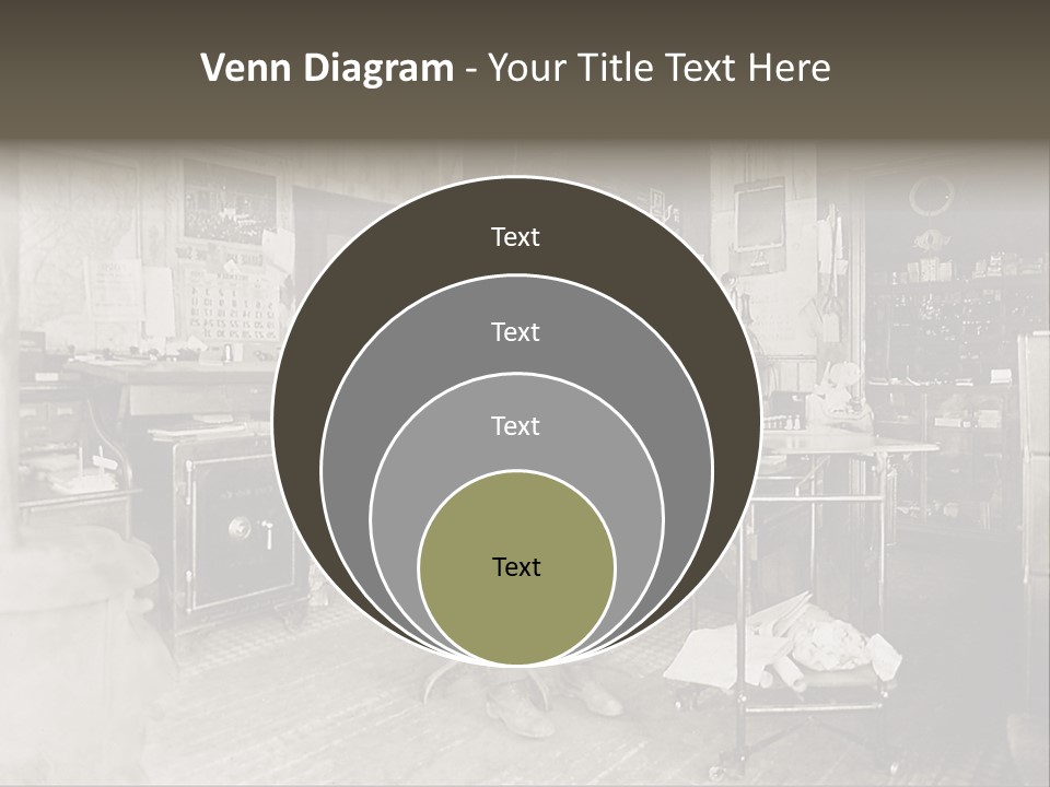 Vintage Photo Of A Small Business Manager PowerPoint Template