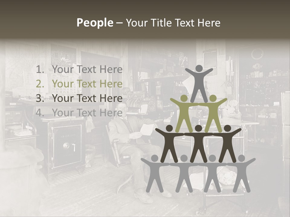 Vintage Photo Of A Small Business Manager PowerPoint Template