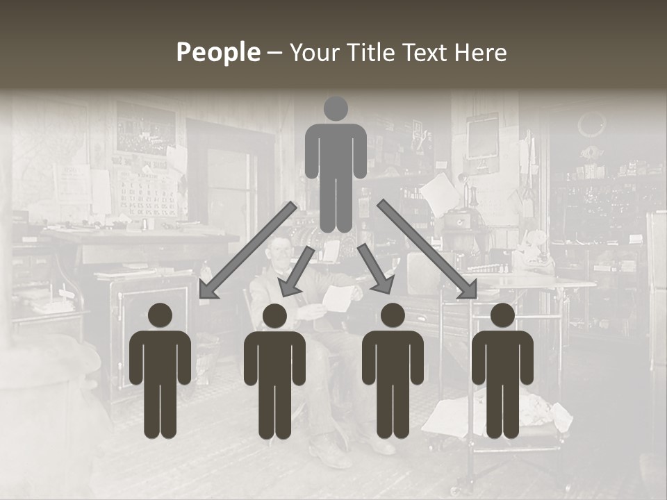 Vintage Photo Of A Small Business Manager PowerPoint Template