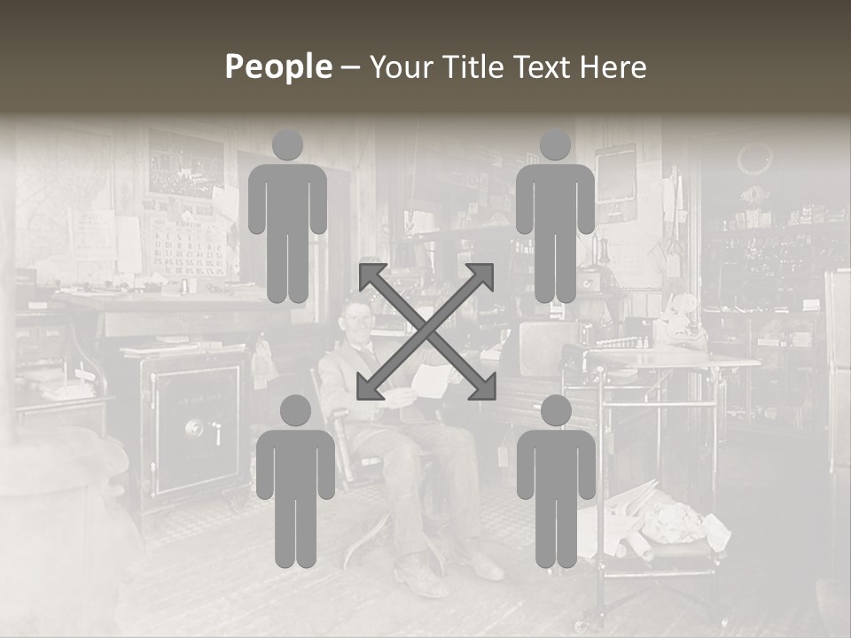 Vintage Photo Of A Small Business Manager PowerPoint Template