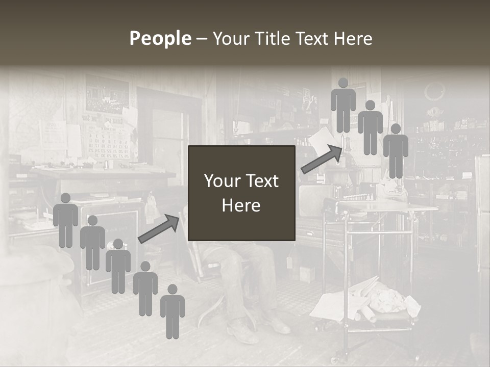 Vintage Photo Of A Small Business Manager PowerPoint Template