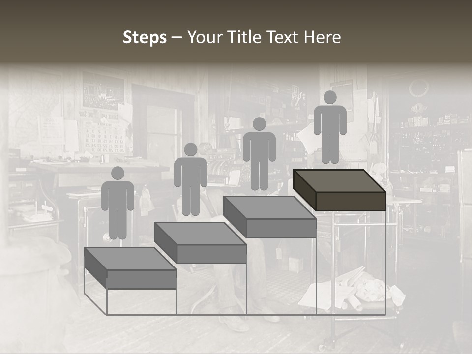 Vintage Photo Of A Small Business Manager PowerPoint Template