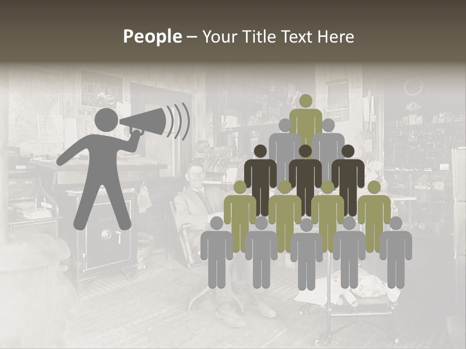 Vintage Photo Of A Small Business Manager PowerPoint Template