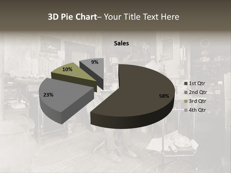 Vintage Photo Of A Small Business Manager PowerPoint Template