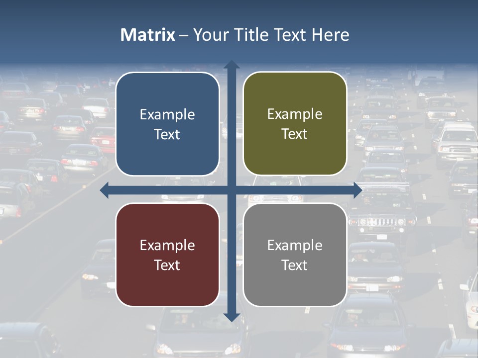 Traffic Jam In Los Angeles PowerPoint Template