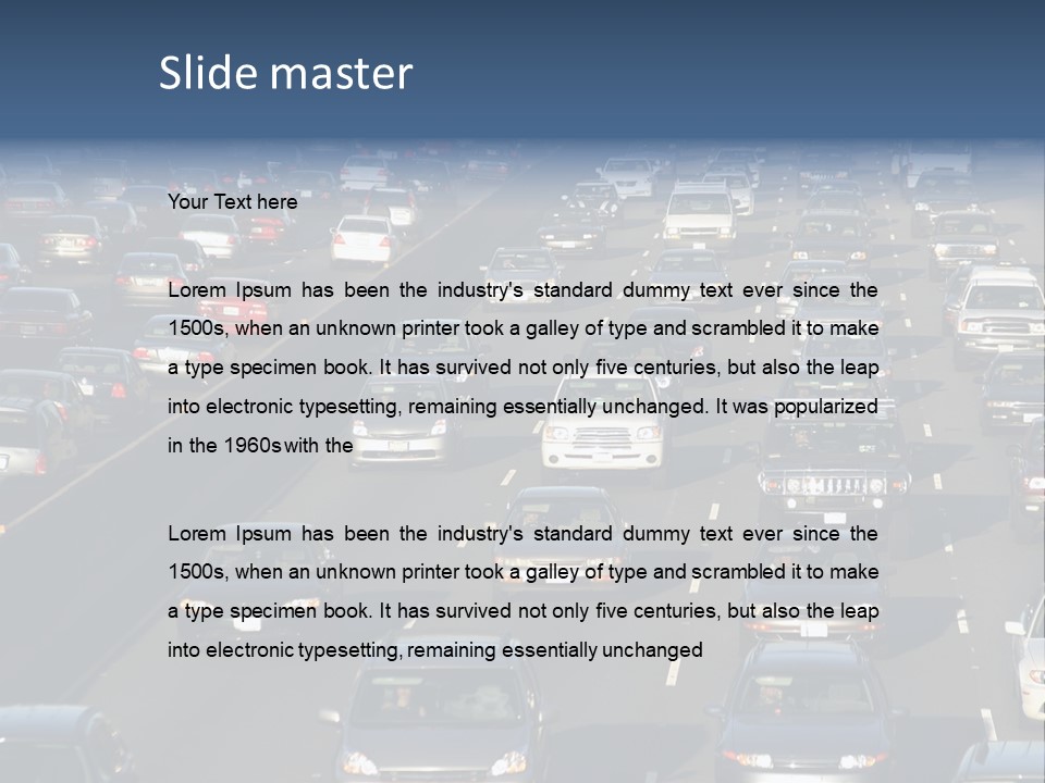 Traffic Jam In Los Angeles PowerPoint Template