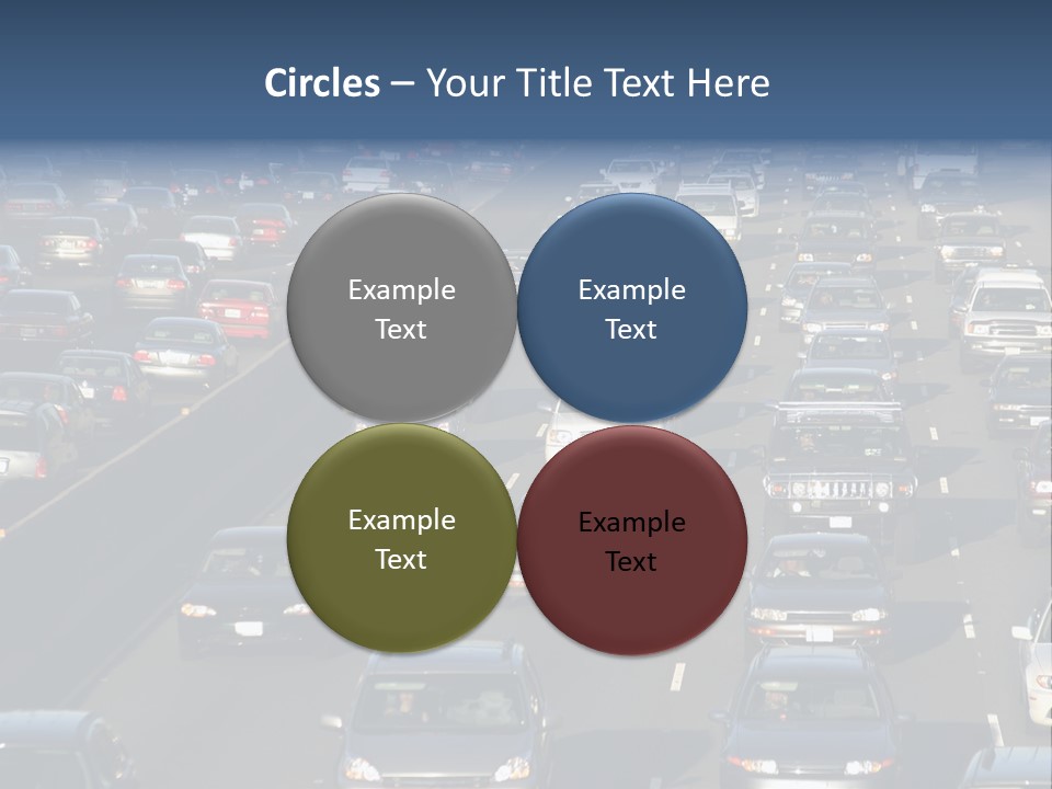 Traffic Jam In Los Angeles PowerPoint Template