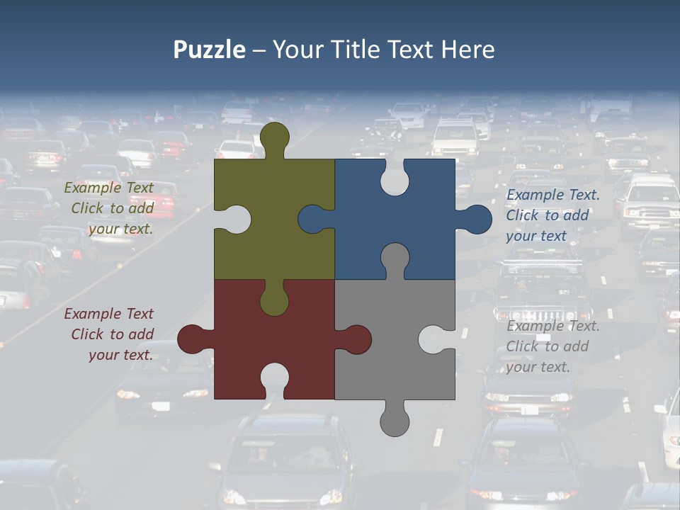 Traffic Jam In Los Angeles PowerPoint Template