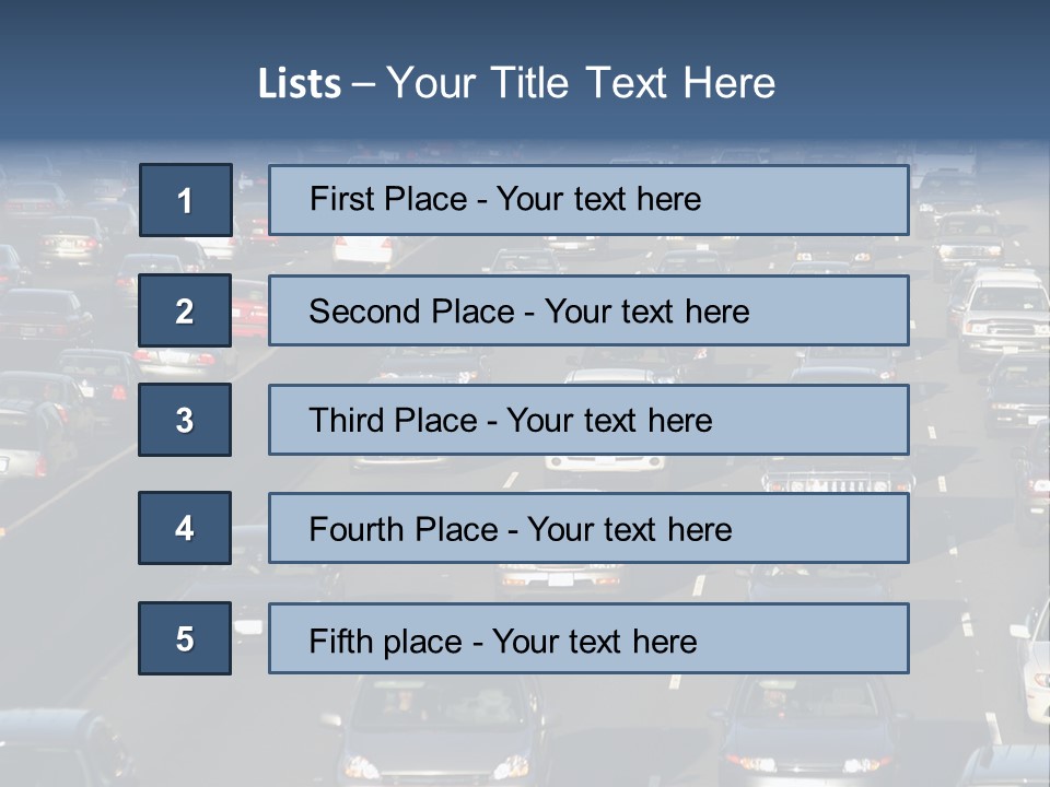 Traffic Jam In Los Angeles PowerPoint Template