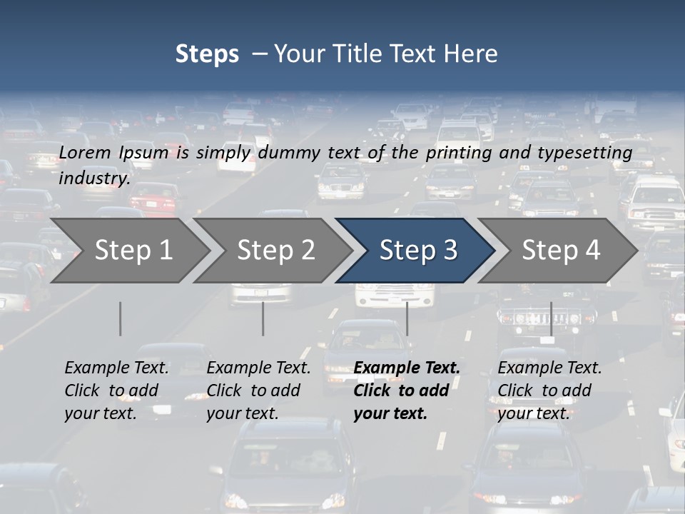 Traffic Jam In Los Angeles PowerPoint Template