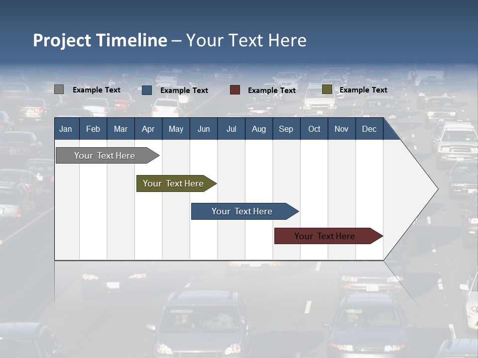 Traffic Jam In Los Angeles PowerPoint Template