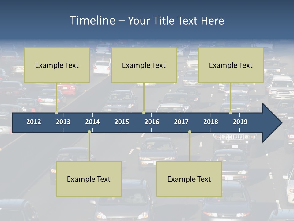Traffic Jam In Los Angeles PowerPoint Template