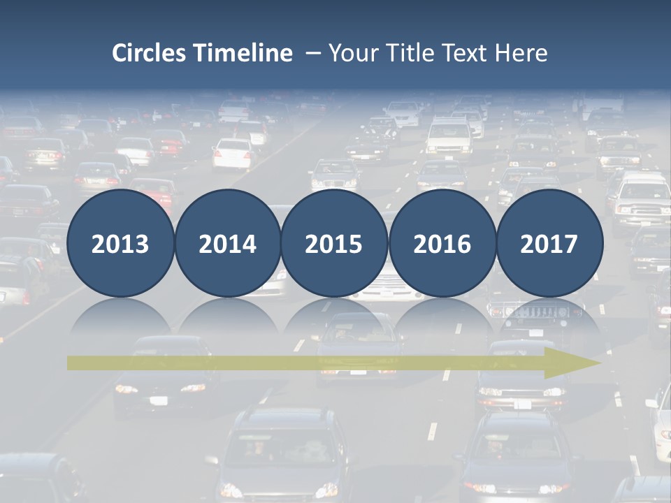 Traffic Jam In Los Angeles PowerPoint Template