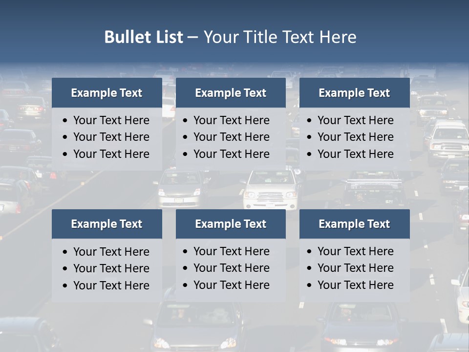 Traffic Jam In Los Angeles PowerPoint Template