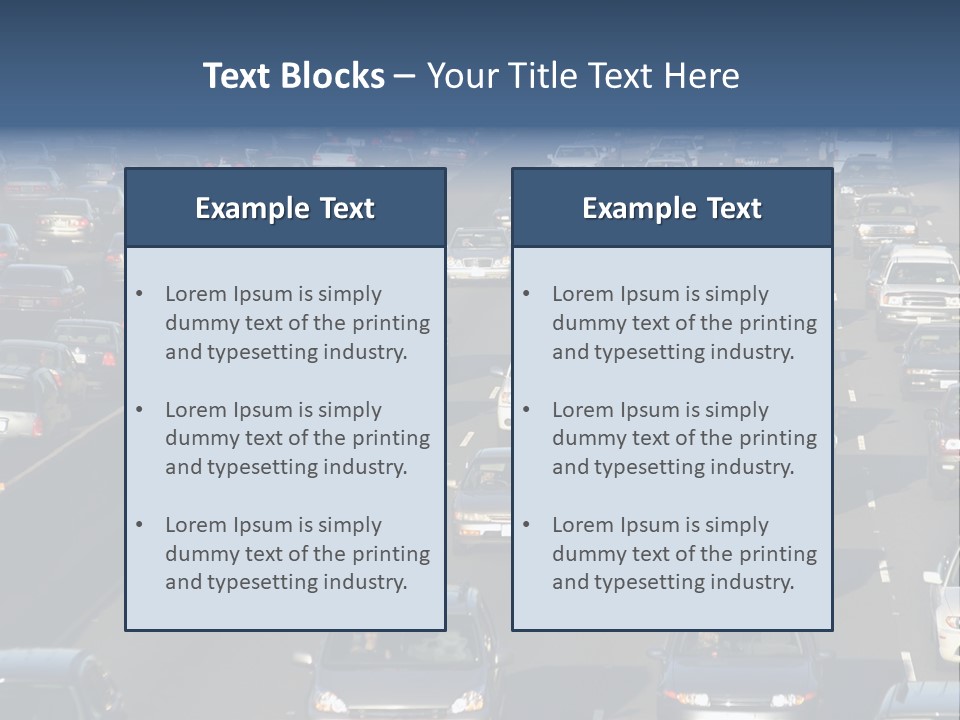 Traffic Jam In Los Angeles PowerPoint Template