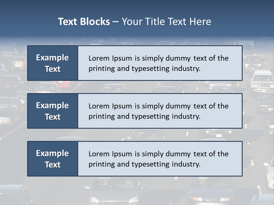 Traffic Jam In Los Angeles PowerPoint Template