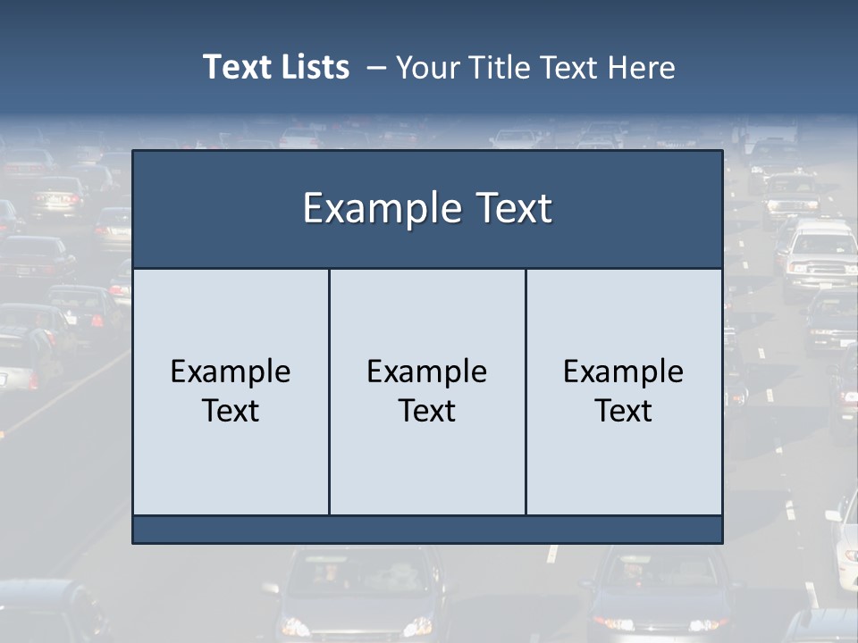 Traffic Jam In Los Angeles PowerPoint Template