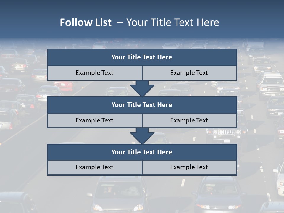 Traffic Jam In Los Angeles PowerPoint Template