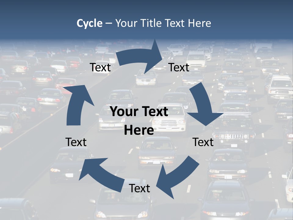 Traffic Jam In Los Angeles PowerPoint Template