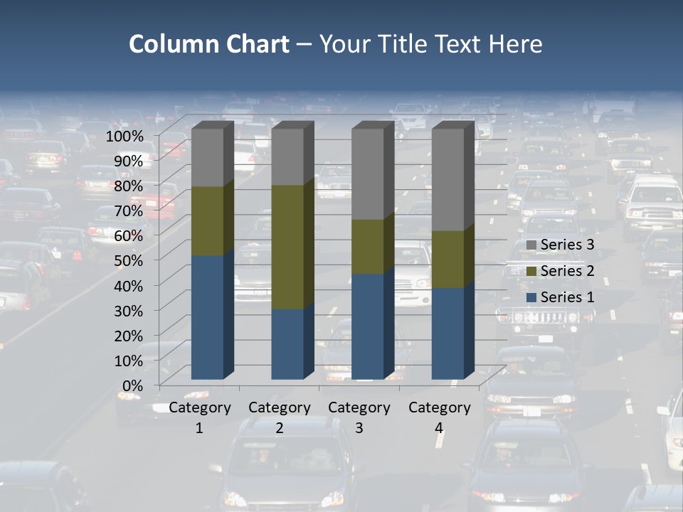 Traffic Jam In Los Angeles PowerPoint Template