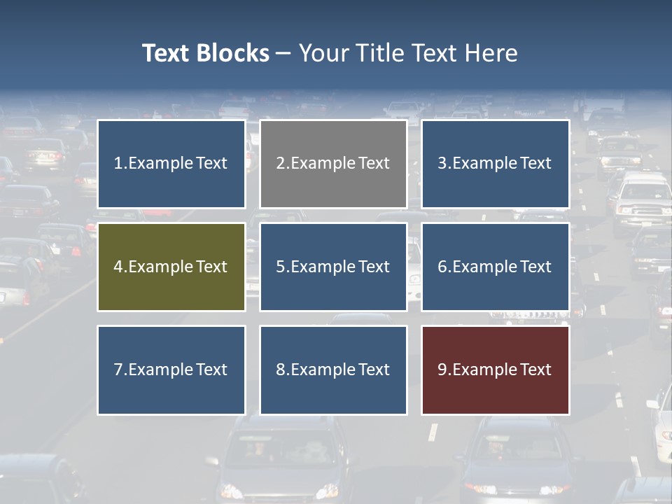 Traffic Jam In Los Angeles PowerPoint Template