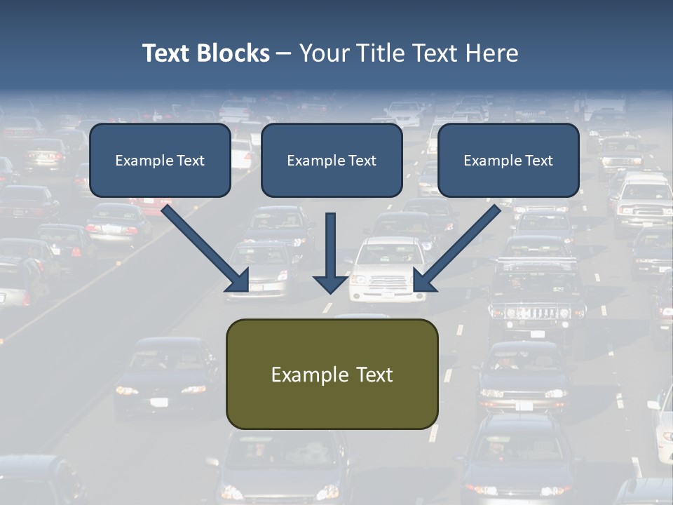 Traffic Jam In Los Angeles PowerPoint Template