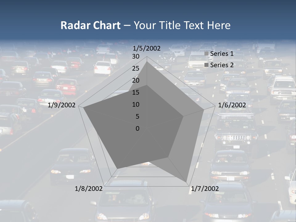 Traffic Jam In Los Angeles PowerPoint Template