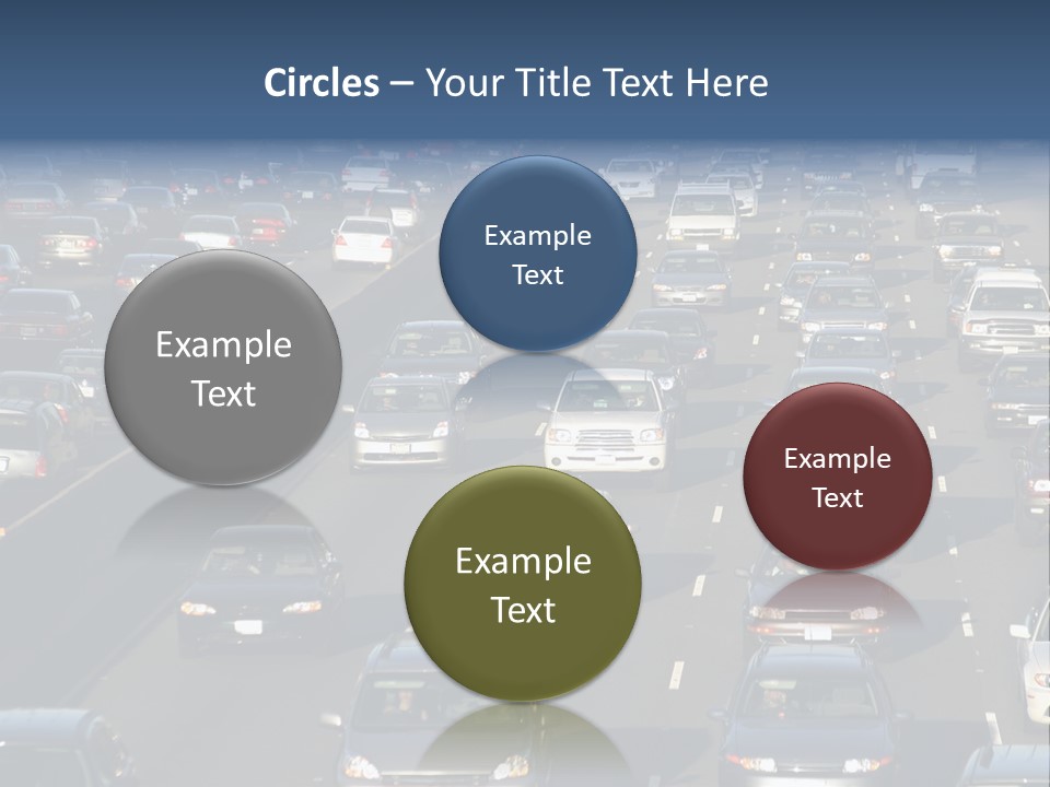 Traffic Jam In Los Angeles PowerPoint Template